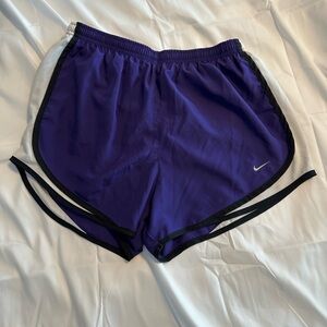 Nike Purple Sports Shorts with White Accents